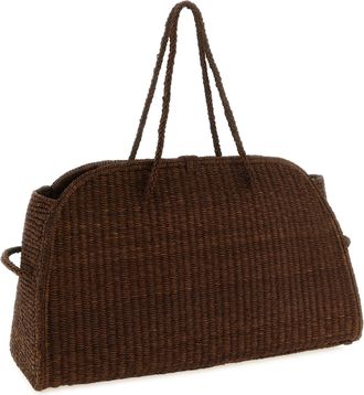 Jacquemus Womens Braided Raffia Tote Brown