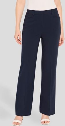 Tahari by ASL Bird Eye Straight Leg Pants in New Navy at Nordstrom, Size 12
