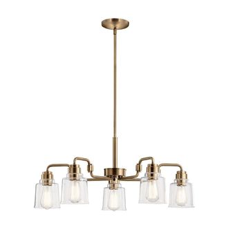 Netlighting Kichler Aivian Multi Arm Pendant Ceiling Light Weathered Brass in Yellow
