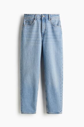 H&M Mom Slim Fit High Waist Ankle Jeans - Blue