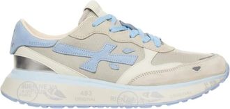 Premiata Sneakers, female, Multicolor, 3 UK, Blue Trainers with Metallic Look