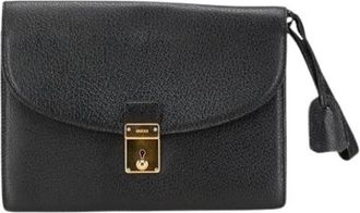 Gucci Pre-owned Clutches, female, Black, Size: ONE SIZE Pre-owned Leather Clutch