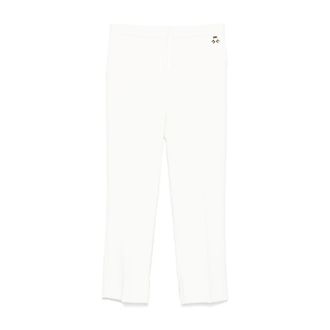 Elisabetta Franchi Dames, Broeken, Wit, Maat: L