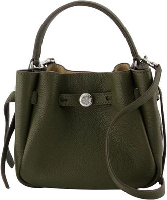 Tory Burch Mini Romy Bucket Bag - Dames - Schoudertassen - Groen - ONE Size - Su&egrave;de - Tassen