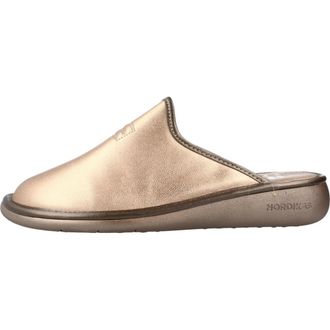 Nordikas 7399 Slipper - Dames - Pantoffels - Bruin - 37 EU - Leer - Schoenen