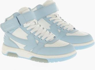 Off-white Mid-Top OUT OF OFFICE Leather Sneakers with Velcro Closure size 37
