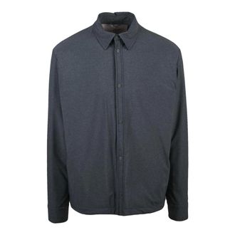 Herno Jassen, Heren, Grijs, L, Polyester, Herno overhemdjas