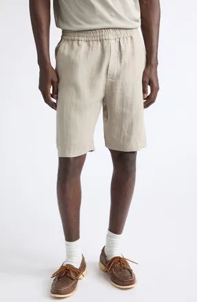 Sunspel Drawstring Linen Shorts in Sand at Nordstrom, Size X-Large