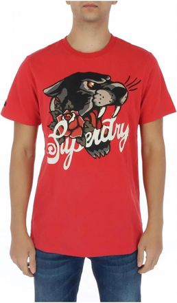 Superdry Hombre, Camisetas, Rojo, Talla: S