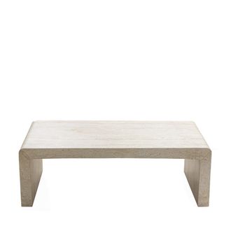 DRAWER Mesa baja efecto travertino 120x55cm - Beige