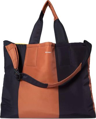 Sunnei Borsa tote Everyday con design color-block - Nero