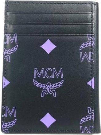 MCM Pre-owned Business card case - unisex - Vintage Accessoires - Zwart - ONE Size - Leer - Vintage