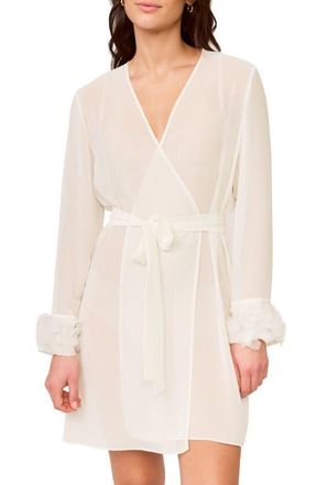 Rya Collection Haven Chiffon Robe in Ivory at Nordstrom, Size X-Small
