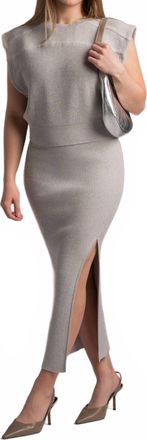 Iro Sora Knit Skirt In Light Grey