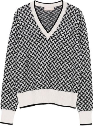 Drumohr Long Sleeve V-Neck Sweater