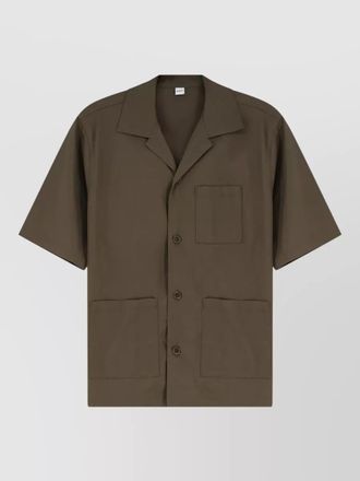 Aspesi ago cotton blend shirt notched collar