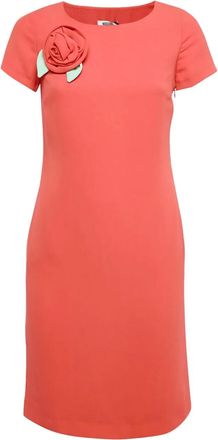 Moschino Abito midi con applicazione Pre-owned - Rosso