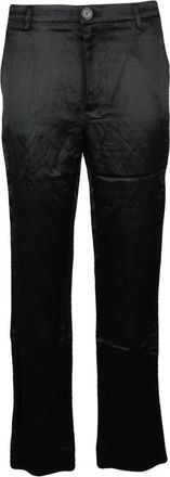 Vivienne Westwood Tuxedo in Satin Straight Broeken - Dames - Wijde Broeken - Zwart - L - Katoen - Broeken