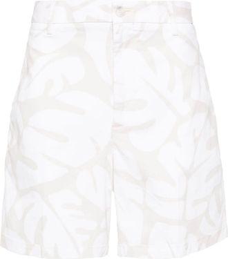 BOSS Karlos floral-print chino shorts - men - Cotton/Cotton/Polyester/Spandex/Elastane - 54 - Neutrals