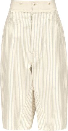 Maison Margiela Shorts a righe - Toni neutri