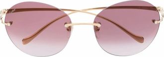Cartier Panth&egrave;re Zonnebril - Dames - Zonnebrillen - Geel - 59 MM - Accessoires
