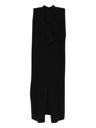 Christian Wijnants Dupas tie-detail midi dress - Black