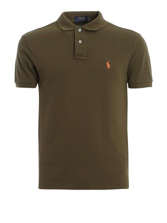 Polo Ralph Lauren Green slim cotton logo embroidery polo shirt