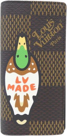 Louis Vuitton Brown Coated Canvas Long Wallet (Bi-Fold) (Pre-Owned)