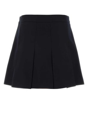 A.P.C. Womens Navy Blue Twill Jupe Mini Skirt Darknavy Gonne