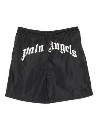 Palm Angels Zwembroek met logoprint - Zwart