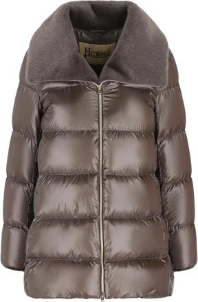 Herno A-shape jas - Dames - Winterjassen - Grijs - XL - Polyester - Jassen