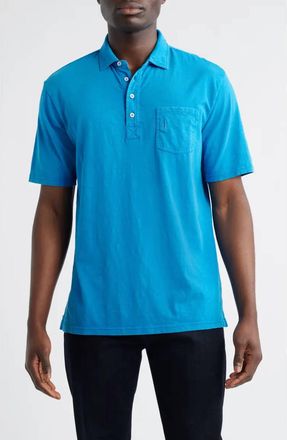 Johnnie-O Coastal Wash Polo In Riptide