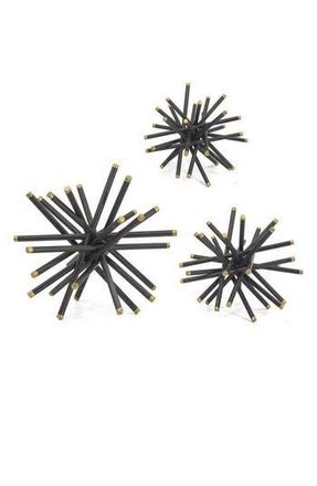 A & B Home Set of 3 Black Caper Metal Accent Statues at Nordstrom Rack