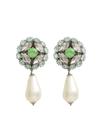 Dolce & Gabbana faux-pearl drop earrings - Silver