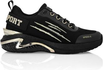 Plein Sport Runner Sneaker Unisex in Black/lightgold at Nordstrom, Size 44