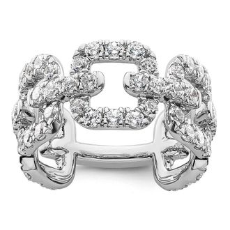 Diamond2Deal 14k White Gold Lab Grown Diamond Wedding Band Ring 0.37Ct Clarity- VS Color- D-E