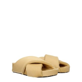 Jil Sander Womens Beige Horsehair Slippers