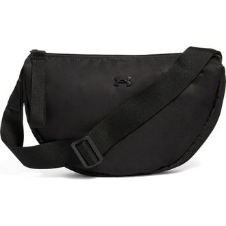 Under Armour Studio Water Resistant Shoulder Bag in Black /Black /Black at Nordstrom