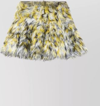 Diesel a-line flared skirt faux fur