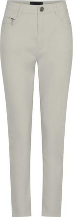 C.Ro Stijlvolle Suzanne Kit Broek - Dames - Slim Fit Broeken - Beige - XL - Katoen - Broeken