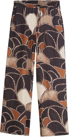 Summum Broeken, Dames, Veelkleurig, XS, Satijn, All-over Twill Satijnen Broek