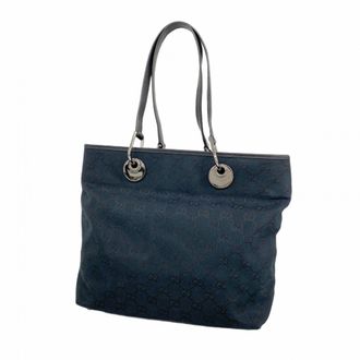 Gucci Black Canvas Tote Bag (Pre-Owned)