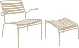 Schaffner Lättli-Lounger + Hocker Säntis mit Armlehnen