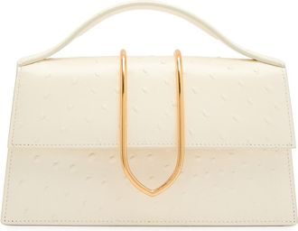 Jacquemus Le Grand Bambino Polka dot Leather top Handle bag - Ivory - One Size