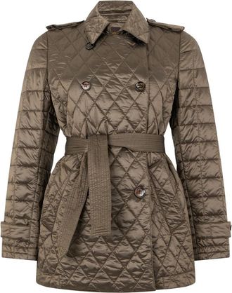 Moorer Lidora Padded Jacket - Dames - Mantel - Bruin - XS - Leer - Jassen