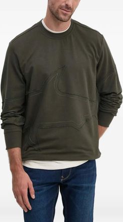 Paul & Shark long-sleeve crew neck sweatshirt - men - Cotton/Lyocell - M - Green