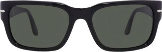Persol Green Rectangular Mens Sunglasses PO3315S 95/31 58
