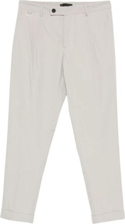 low brand Geknipte Chino met Omgeslagen Zoom - Heren - Chinos - Grijs - W38 - Katoen - Broeken