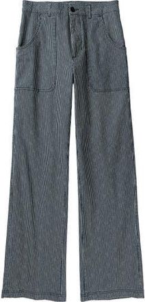 Backcountry Venture Wide Leg Pant - Womens in Midnight Blue Micro Stripe at Nordstrom, Size 10