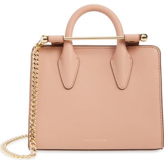 Strathberry Nano Leather Tote in Rose at Nordstrom